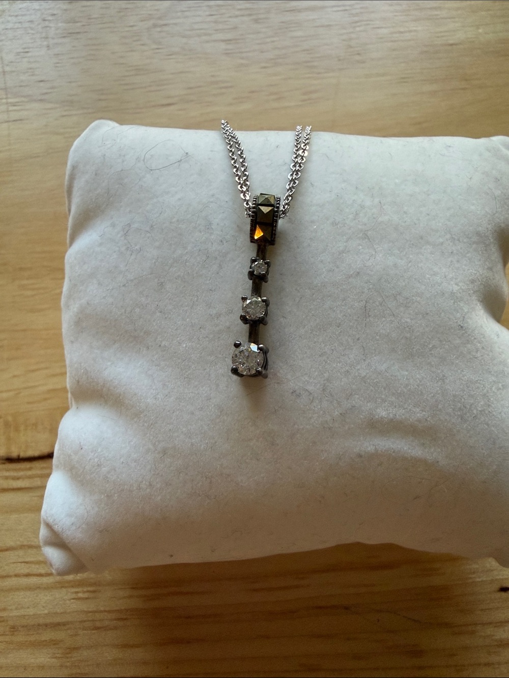 Judith Jack Crystal Drop Pendant Necklace